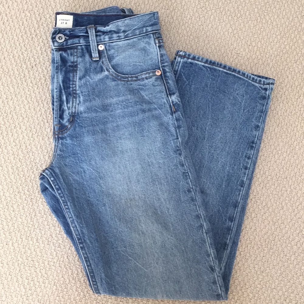 Straight Blue Jeans